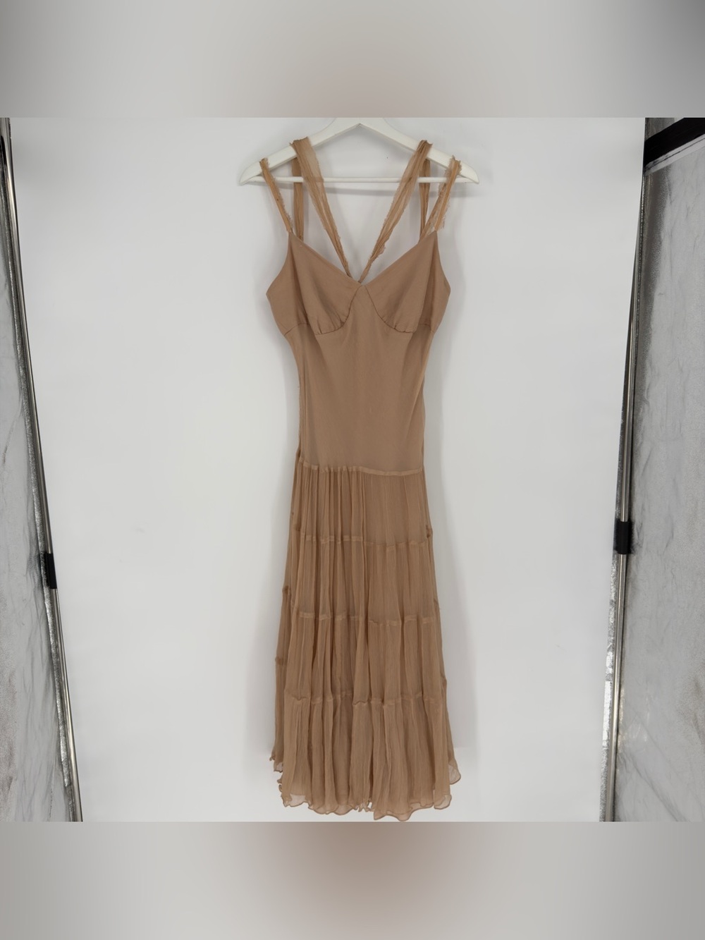 Vintage Spiegel 100% SilK Slip Style Midi Dress Sz 8 Womens